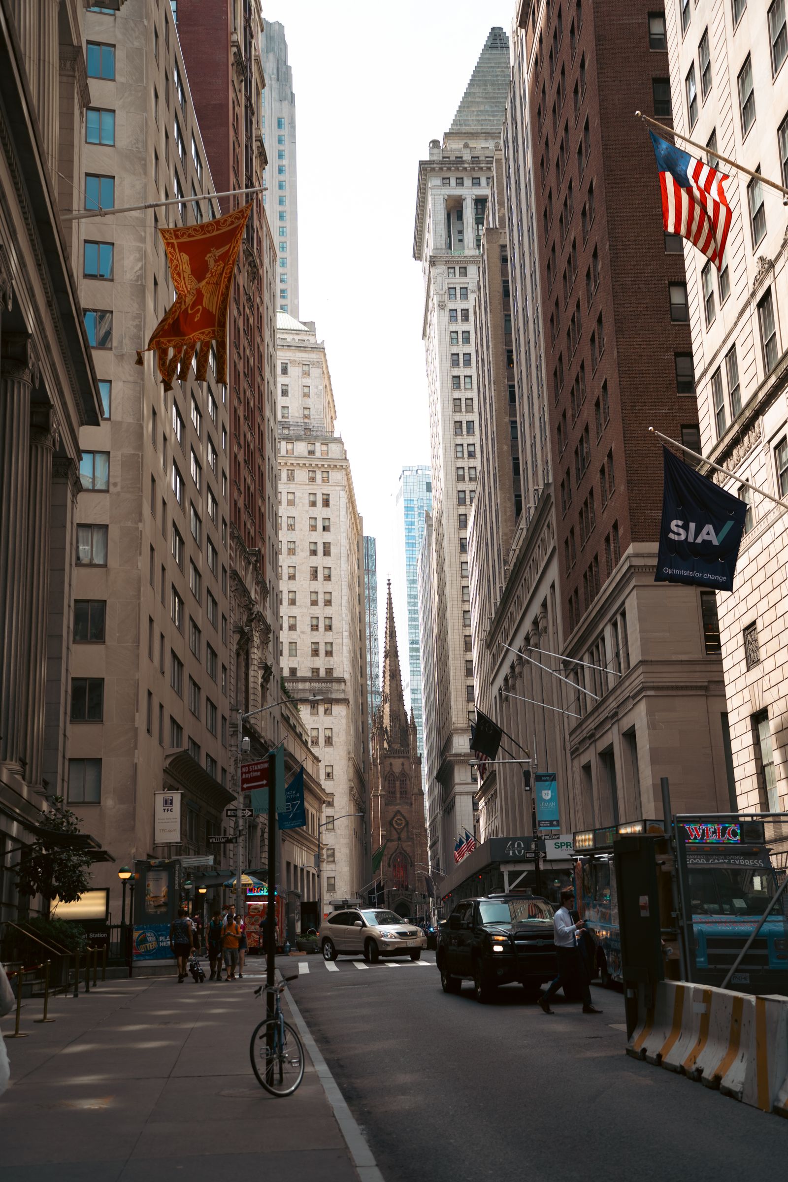 Historic Wall Street view